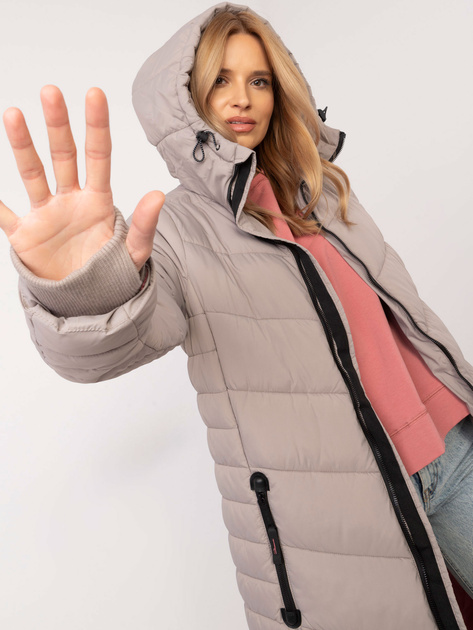 Hurt Ciemnobeżowa puchowa kurtka zimowa SUBLEVEL