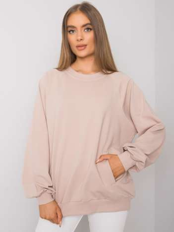 Helle beige Sweatshirt mit Taschen Gaelle RUE PARIS.