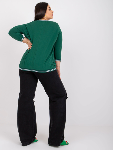 Ciemnozielona bluzka plus size Pearl