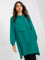Hurtownia Morska długa bluza basic oversize z kapturem 