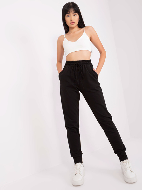 Hurt Czarne damskie spodnie dresowe z wiązaniem