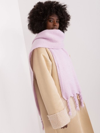 Wholesale Light Purple Long Scarf with Fringes
