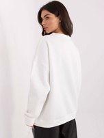 Ecru bluza oversize z haftem RUE PARIS