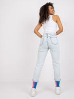 Helle blaue Mom-Jeans Lotta.