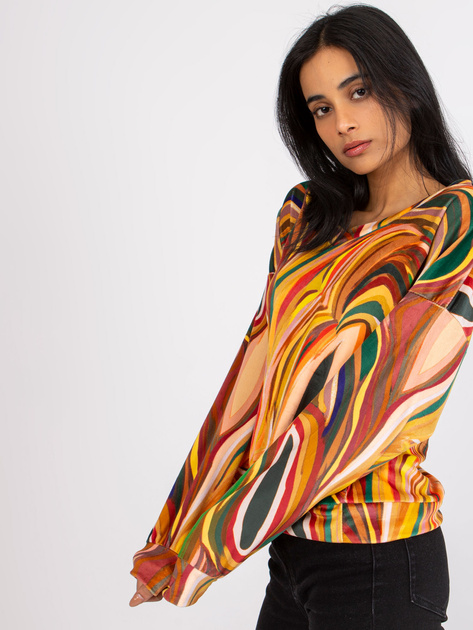 Żółta bluzka z dekoltem w serek Evelyne