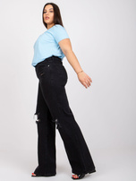 Šviesiai mėlyna plus size medvilninė bluzonė Celeste.