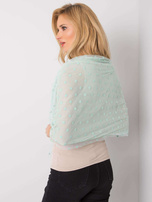 Miętowa chusta w grochy