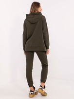 Hurt Khaki dresowy komplet basic z bluzą kangurką