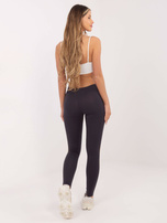 Grafitowo-złote legginsy Rissa RUE PARIS