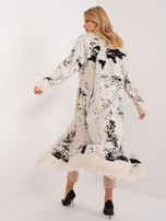 Hurt Jasnobeżowy długi kardigan z kieszeniami