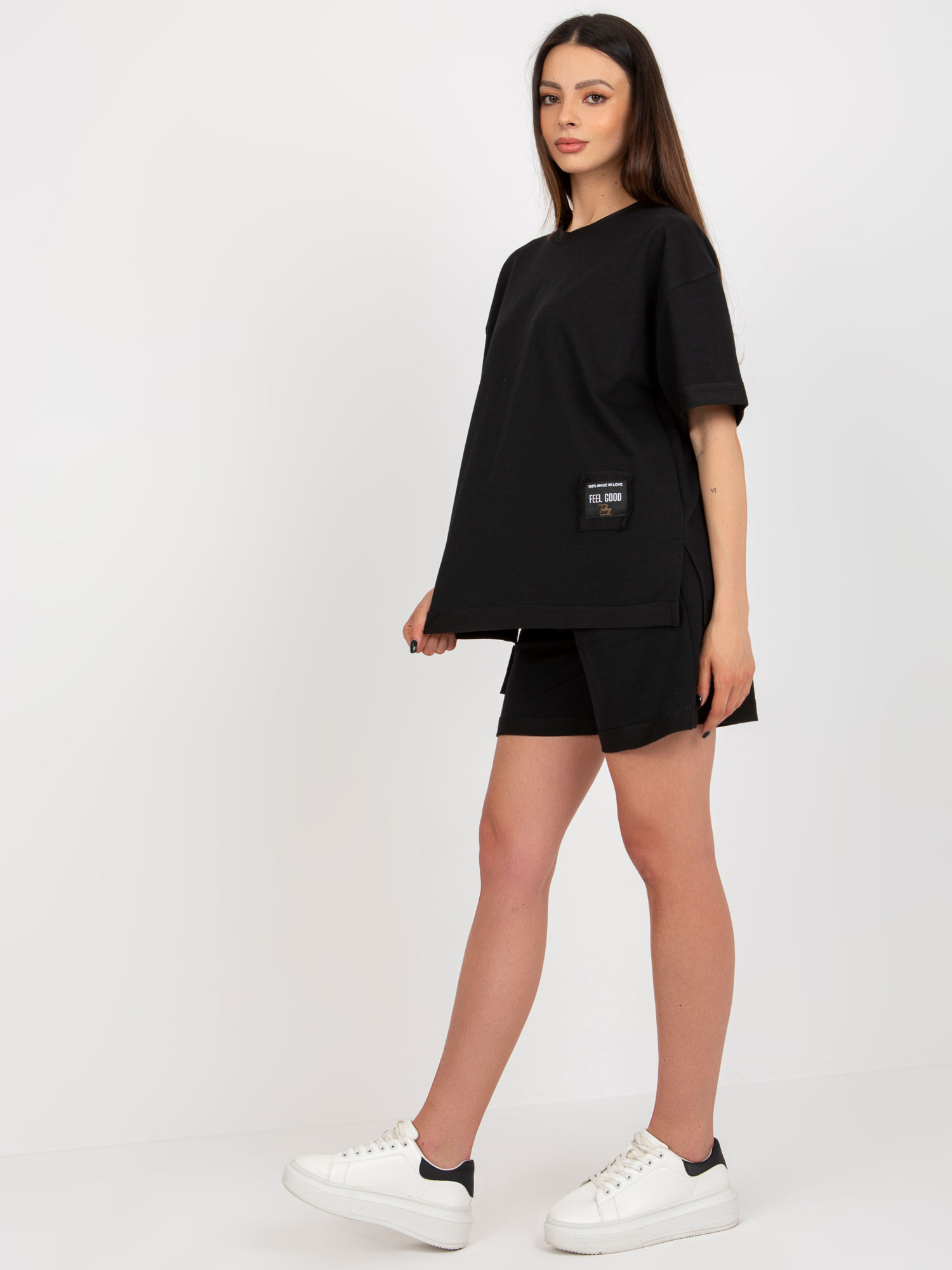 Hurt Black summer set with oversized blouse.