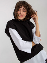 Hurt Czarny trzyczęściowy komplet casualowy z bluzką oversize