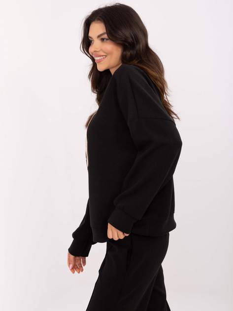 Hurt Czarna damska bluza z naszywką w kształcie serca