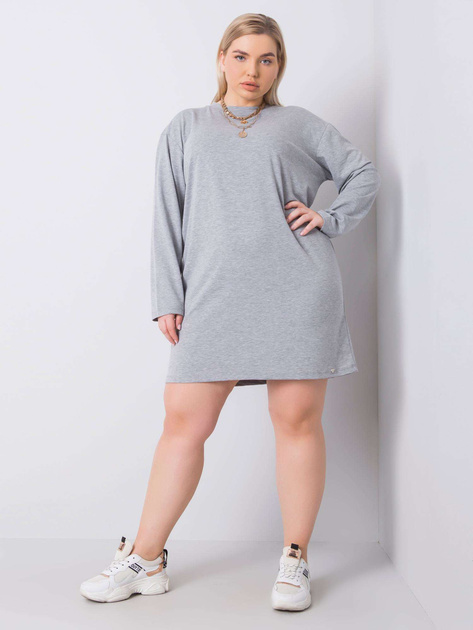 Szara sukienka plus size Giselle
