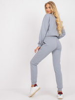 Szare dresowe spodnie basic ze ściągaczami