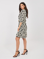 Czarna letnia sukienka z rękawem 3/4 SUBLEVEL