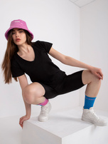 Czarny t-shirt damski bawełniany Salina MAYFLIES