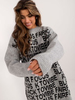 Hurt Szary sweter damski oversize