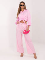 Różowa klasyczna koszula z bawełny