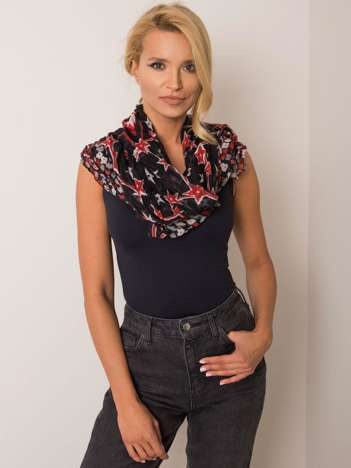 Czarna chusta w kwiaty