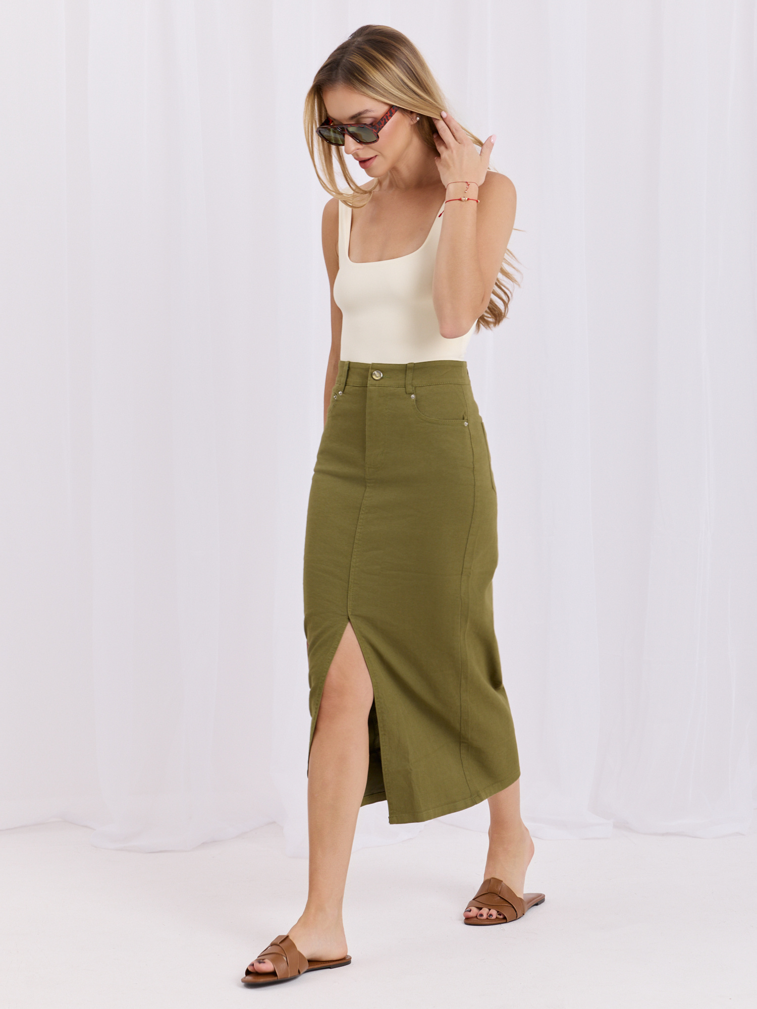 Spódnica khaki