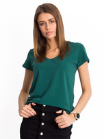 Ciemnozielony t-shirt Square