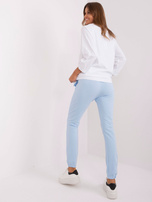 Hurt Ecru-jasnoniebieski komplet dresowy z nadrukiem