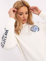 Hurt Biała ocieplana bluza z nadrukiem SUBLEVEL