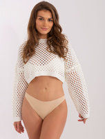 Hurt Beżowe stringi damskie bezszwowe