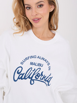 Ecru długa bluza bez kaptura