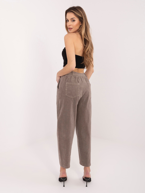 Fango sztruksowe spodnie ze zwężaną nogawką RUE PARIS