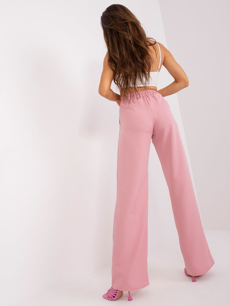 Hurt Jasnoróżowe garniturowe spodnie z kieszeniami