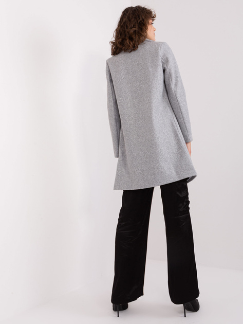 Hurtownia Szary klasyczny płaszcz damski OCH BELLA