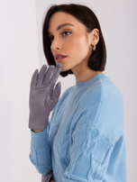 Hurtownia Szare dotykowe rękawiczki damskie  