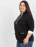 Hurt Czarna dresowa bluza plus size z kieszeniami