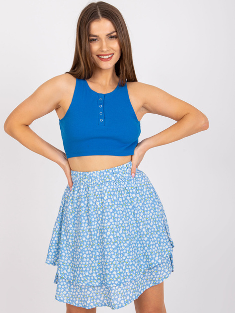 Niebieski top z zatrzaskami w prążek Riley RUE PARIS