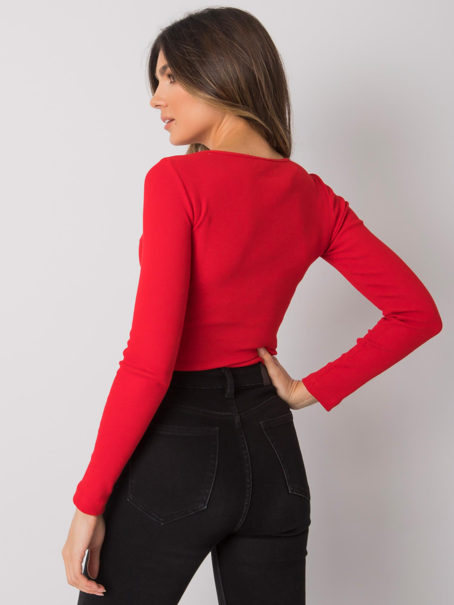 Red blouse with a cutout Jonnelle RUE PARIS.