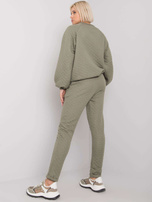 Khaki two-piece quilted set Palermo