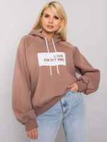 Jasnobrązowa ocieplana bluza dresowa Dina