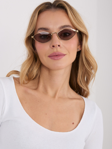 Ecru krótka bluzka basic w prążek