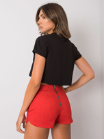 Czarny krótki t-shirt Braelyn