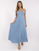Niebieska letnia sukienka na ramiączkach