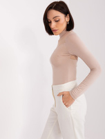 Hurtownia Beżowa bluzka z wiskozy BASIC FEEL GOOD