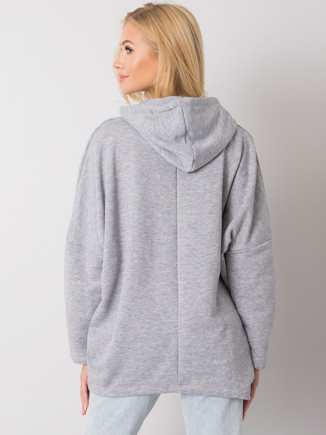 Szara melanżowa bluza z kapturem Laylla