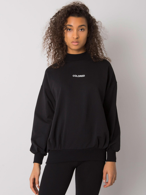 Czarna bluza damska bez kaptura Dylan RUE PARIS