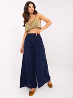 Hurt Ciemnogranatowe spodnie z szeroką nogawką OCH BELLA 