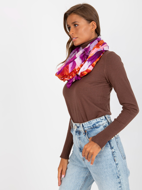 Hurtownia online Fioletowa bawełniana chusta z motywem