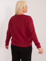 Bordo pulover plus size iz bombaža Donna.