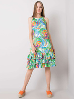 Biała sukienka we wzory Guadalupe RUE PARIS