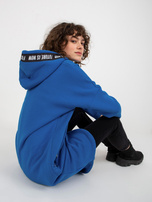 Hurt Ciemnoniebieska długa dresowa bluza rozpinana oversize